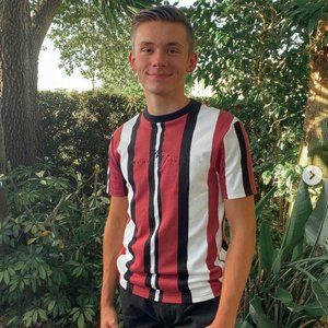 River Island stripe t-shirt in brown